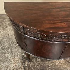 19th Century English Neoclassical Demilune Buffet ca. 1890