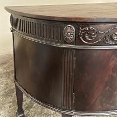 19th Century English Neoclassical Demilune Buffet ca. 1890