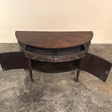 19th Century English Neoclassical Demilune Buffet ca. 1890