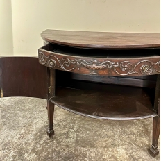 19th Century English Neoclassical Demilune Buffet ca. 1890