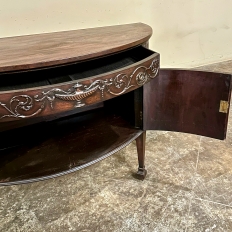 19th Century English Neoclassical Demilune Buffet ca. 1890