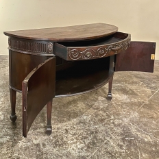 19th Century English Neoclassical Demilune Buffet ca. 1890