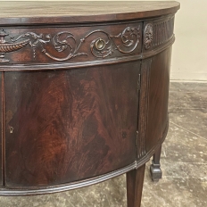 19th Century English Neoclassical Demilune Buffet ca. 1890