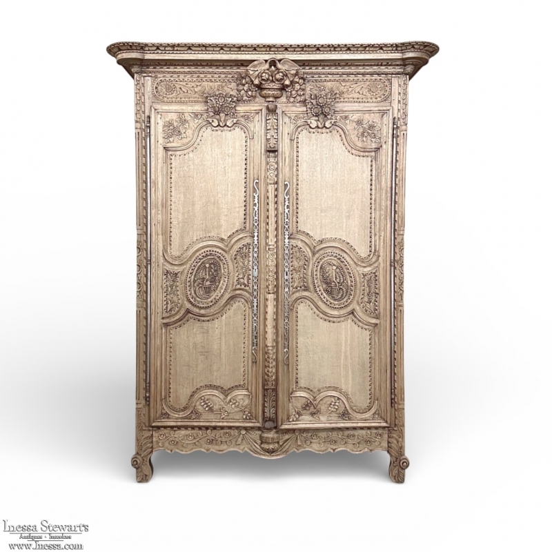 19th Century Country French Armoire Du Marriage from Normandie