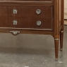 Antique French Louis XVI Mahogany Carrara Marble Top Commode