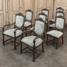 Set of 8 Antique French Louis XIV Dining Chairs includes 2 Armchairs