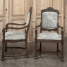 Set of 8 Antique French Louis XIV Dining Chairs includes 2 Armchairs