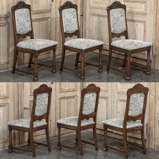Set of 8 Antique French Louis XIV Dining Chairs includes 2 Armchairs