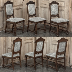 Set of 8 Antique French Louis XIV Dining Chairs includes 2 Armchairs