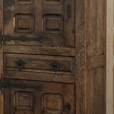 Antique Spanish Gentleman's Cabinet with Wrought Iron