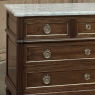 19th Century French Louis XVI Mahogany Commode with Carrara Marble