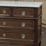 19th Century French Louis XVI Mahogany Commode with Carrara Marble