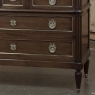 19th Century French Louis XVI Mahogany Commode with Carrara Marble