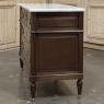 19th Century French Louis XVI Mahogany Commode with Carrara Marble