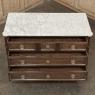 19th Century French Louis XVI Mahogany Commode with Carrara Marble