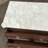 19th Century French Louis XVI Mahogany Commode with Carrara Marble