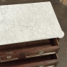 19th Century French Louis XVI Mahogany Commode with Carrara Marble
