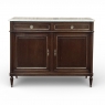 19th Century French Louis XVI Mahogany Buffet with Cararra Marble
