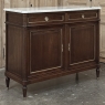 19th Century French Louis XVI Mahogany Buffet with Cararra Marble