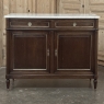 19th Century French Louis XVI Mahogany Buffet with Cararra Marble