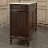 19th Century French Louis XVI Mahogany Buffet with Cararra Marble
