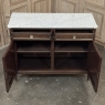 19th Century French Louis XVI Mahogany Buffet with Cararra Marble
