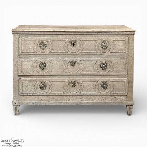 18th Century French Louis XVI Period Commode in Stripped Oak