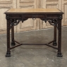 19th Century French Gothic Walnut Writing Desk with Leather Top