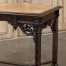 19th Century French Gothic Walnut Writing Desk with Leather Top