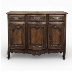 Antique Country French Walnut Buffet ~ Trois Porte Enfilade