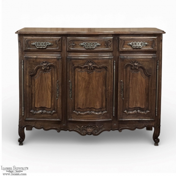 Antique Country French Walnut Buffet ~ Trois Porte Enfilade