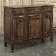 Antique Country French Walnut Buffet ~ Trois Porte Enfilade