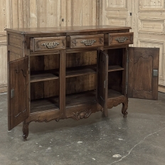 Antique Country French Walnut Buffet ~ Trois Porte Enfilade