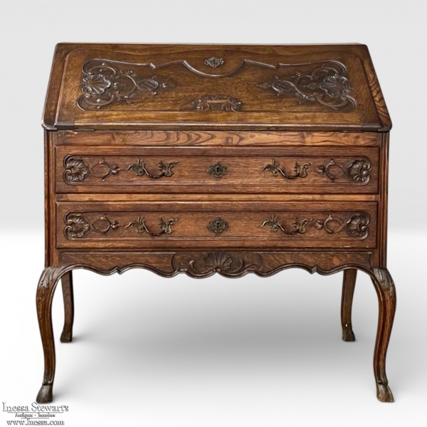 Antique Country French Regence Style Secretary