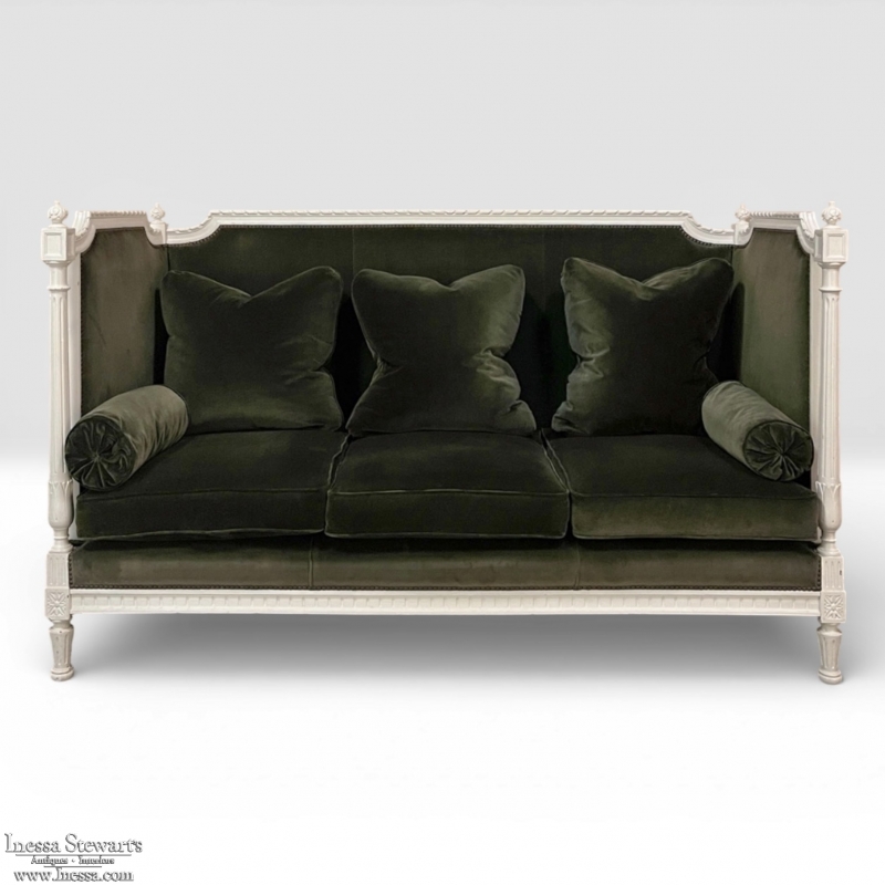 Antique French Louis XVI Painted Day Bed ~ Sofa