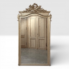 19th Century French Louis XVI Transitional Gilded Mirror