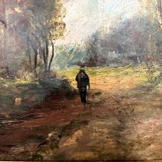 19th Century Belgian School Woodland Landscape by J. Wolff