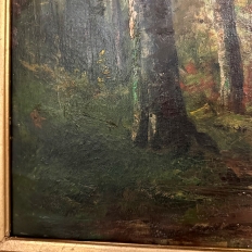 19th Century Belgian School Woodland Landscape by J. Wolff