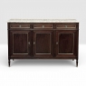 Antique French Louis XVI Mahogany Buffet with Carrara Marble