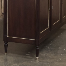 Antique French Louis XVI Mahogany Buffet with Carrara Marble