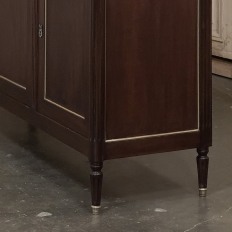 Antique French Louis XVI Mahogany Buffet with Carrara Marble