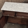 Antique French Louis XVI Mahogany Buffet with Carrara Marble