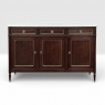 Antique French Louis XVI Mahogany Buffet with Carrara Marble