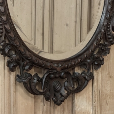 Late 19th to Early 20th Century Renaissance Revival Hand-Carved Beveled Mirror