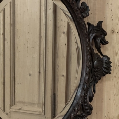 Late 19th to Early 20th Century Renaissance Revival Hand-Carved Beveled Mirror