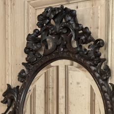 Late 19th to Early 20th Century Renaissance Revival Hand-Carved Beveled Mirror