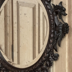 Late 19th to Early 20th Century Renaissance Revival Hand-Carved Beveled Mirror