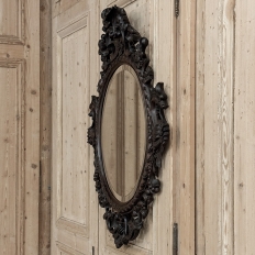 Late 19th to Early 20th Century Renaissance Revival Hand-Carved Beveled Mirror