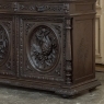 19th Century French Hand-Carved Oak Hunt-Style Bookcase ~ Bibliotheque