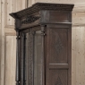 19th Century French Hand-Carved Oak Hunt-Style Bookcase ~ Bibliotheque